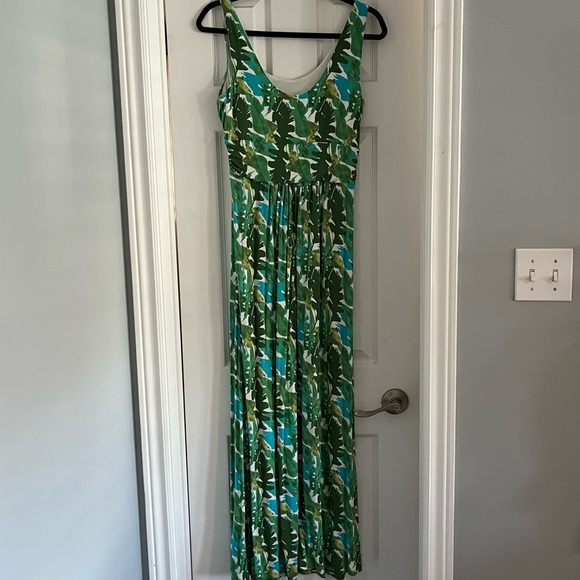Maxi dress with beautiful green and blue leaves - Picture 6 of 6